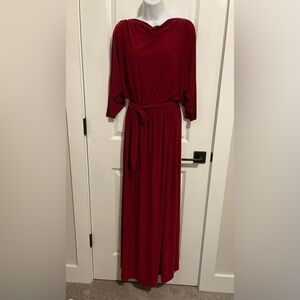 Koh Koh Burgundy Red floor length dress size Large